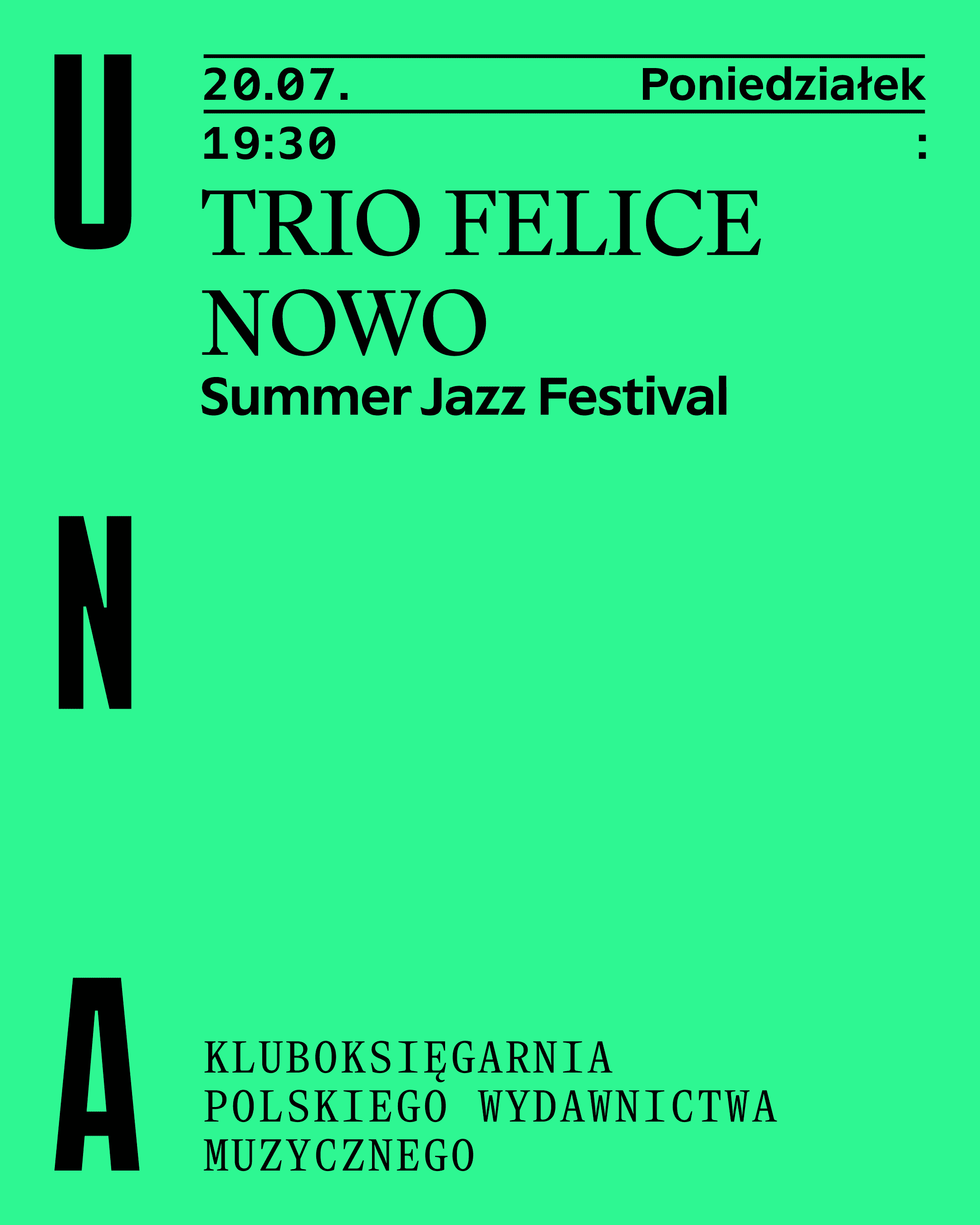 Event poster: Trio Felice Nowo