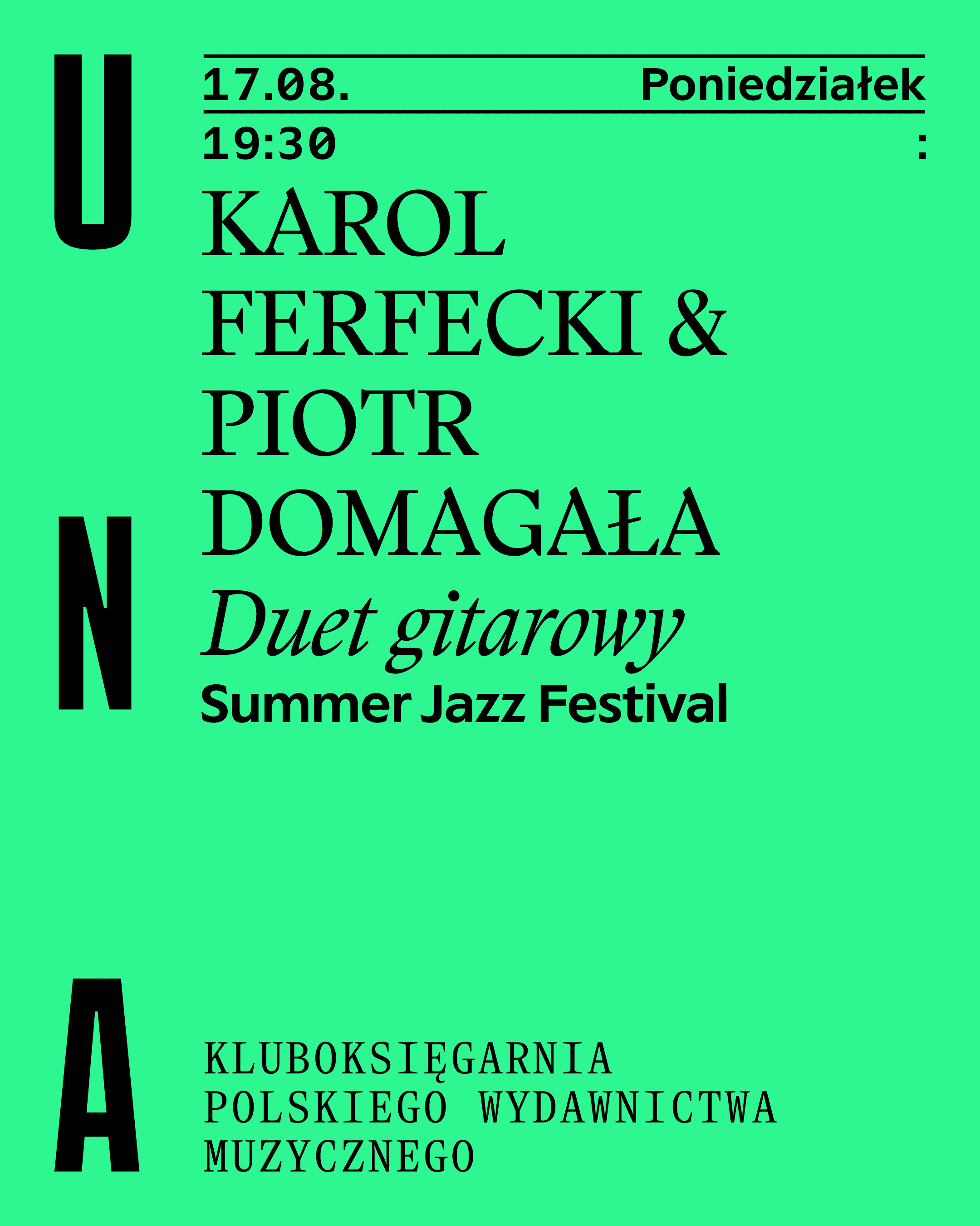 Event poster: Karol Ferfecki & Piotr Domagała – Guitar Duo