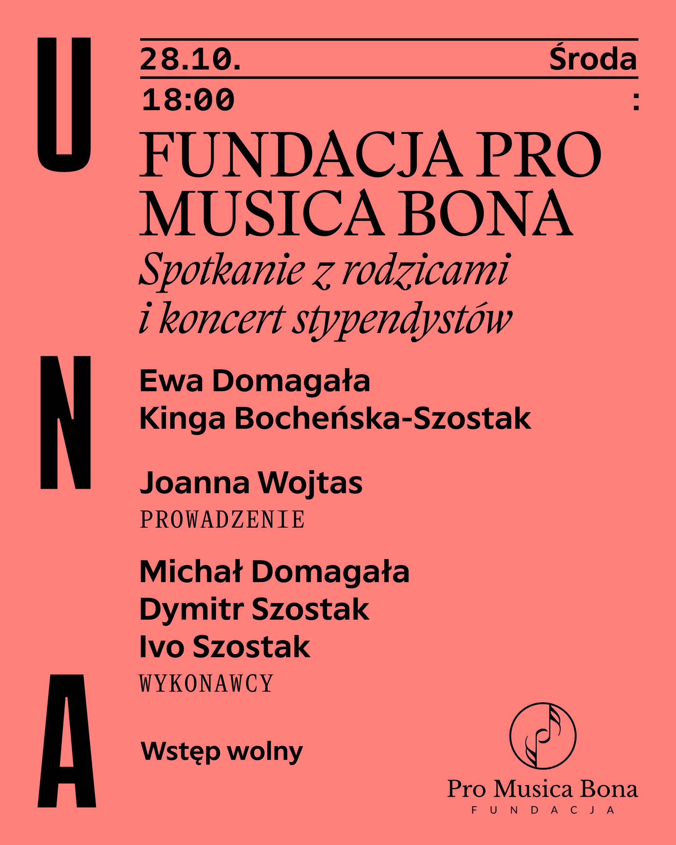 Funndacja Pro Musica Bona. Spotkanie z rodzicami i koncert stypendystów