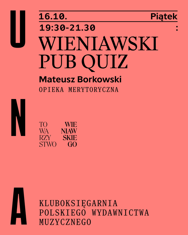 Plakat wydarzenia: Wieniawski Pub Quiz