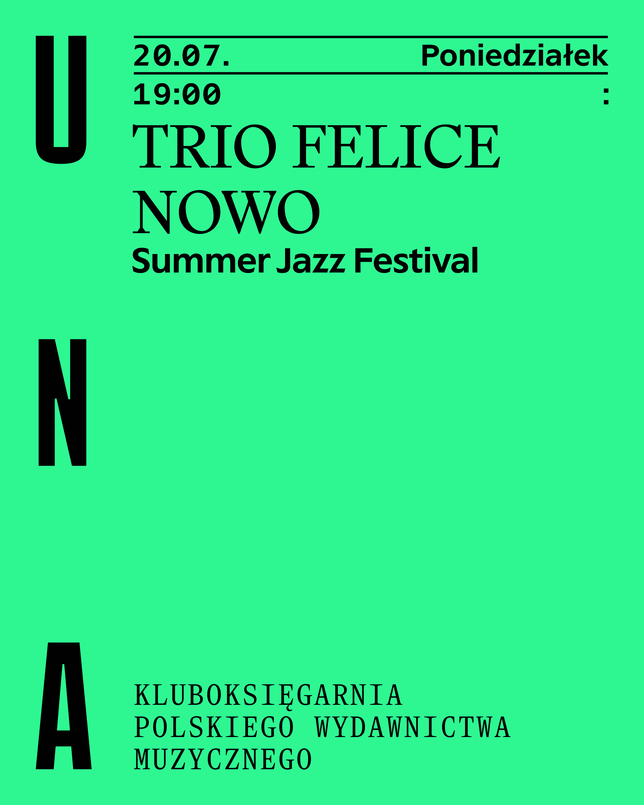Event poster: Trio Felice Nowo
