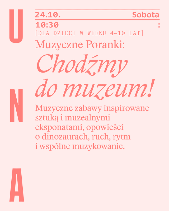 Event poster: Muzyczne poranki: Chodźmy do muzeum!