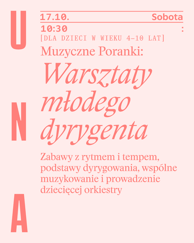 Event poster: Muzyczne poranki: Warsztaty młodego dyrygenta